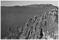 Ridge and Mount Hoffman at sunset. Yosemite National Park ( black and white)