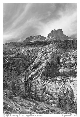 Mount Hoffman. Yosemite National Park (black and white)