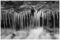 Cascading water, Fern Spring. Yosemite National Park ( black and white)