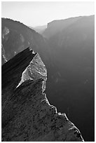 Diving Board and Yosemite Valley, late afternoon. Yosemite National Park ( black and white)