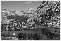 Choo-choo ridge, Vogelsang Lake, and Fletcher Peak buttress. Yosemite National Park ( black and white)