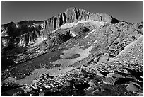 North Peak seen from McCabe Pass. Yosemite National Park ( black and white)