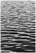 Water abstract with ripples and reflection. Yosemite National Park ( black and white)