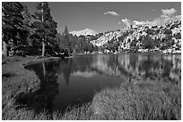 Middle Young Lake. Yosemite National Park ( black and white)