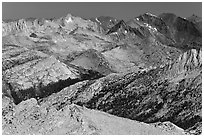 Distant view of Virginia Canyon. Yosemite National Park ( black and white)