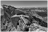 Top of Mount Conness. Yosemite National Park ( black and white)