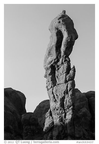 Spire. Arches National Park (black and white)