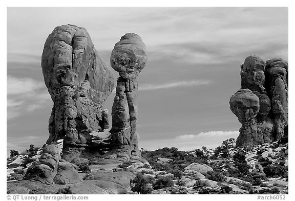 Balanced formations in Garden of Eden. Arches National Park, Utah, USA.