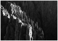 Island Peaks at sunset, North Rim. Black Canyon of the Gunnison National Park ( black and white)