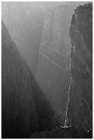 Narrows in late afternoon. Black Canyon of the Gunnison National Park ( black and white)