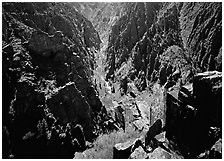 Island peaks view, North rim. Black Canyon of the Gunnison National Park ( black and white)