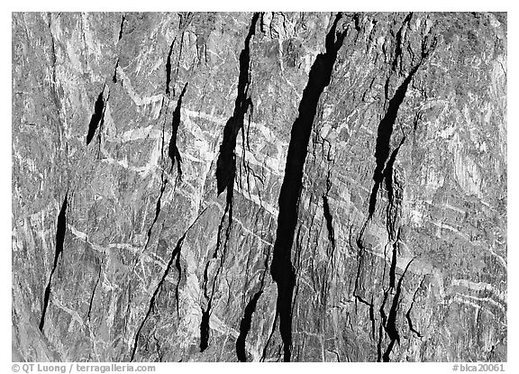 Detail of Painted wall. Black Canyon of the Gunnison National Park (black and white)