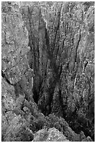 Narrow gorge. Black Canyon of the Gunnison National Park ( black and white)