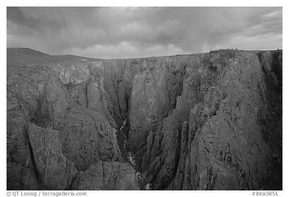 The Narrows seen from Chasm view at sunset. Black Canyon of the Gunnison National Park, Colorado, USA.