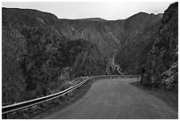 East Portal Road. Black Canyon of the Gunnison National Park ( black and white)