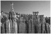 Thor Hammer and Temple of Osiris. Bryce Canyon National Park ( black and white)