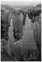 Hoodoos and cirque, Fairyland Point. Bryce Canyon National Park ( black and white)