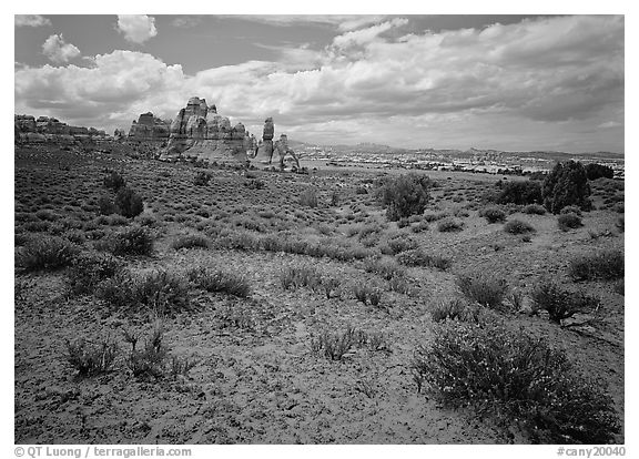Chesler Park. Canyonlands National Park (black and white)