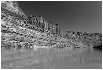 Colorado River Canyon. Canyonlands National Park ( black and white)
