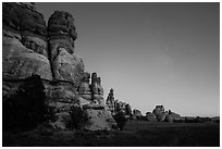 Dollhouse at dusk. Canyonlands National Park ( black and white)