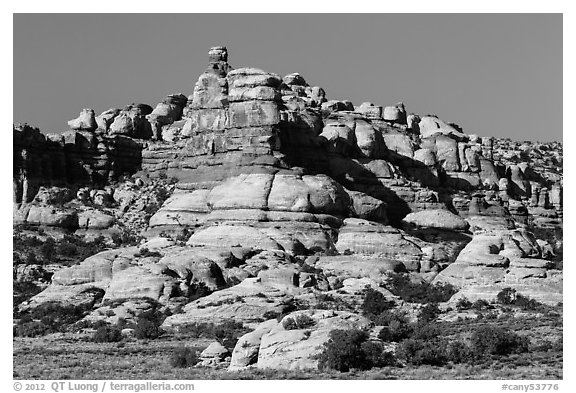 Doll House, Maze District. Canyonlands National Park (black and white)