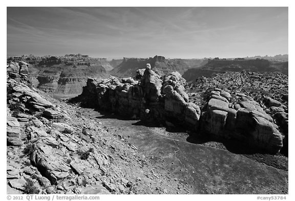 Surprise Valley, Maze District. Canyonlands National Park (black and white)