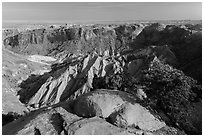 Crater of Upheaval Dome. Canyonlands National Park ( black and white)