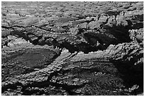 Aerial view of Needles. Canyonlands National Park, Utah, USA. (black and white)