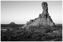 Chimney Rock at sunset. Canyonlands National Park ( black and white)