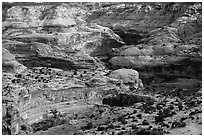 Horseshoe Canyon rims. Canyonlands National Park ( black and white)