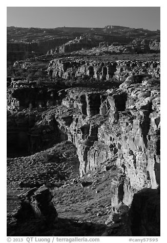 Cliffs near the Dollhouse. Canyonlands National Park (black and white)