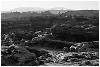 Jasper Cayon, early morning, Maze District. Canyonlands National Park ( black and white)