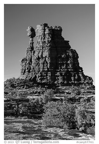 Eternal Flame, late afternoon. Canyonlands National Park (black and white)