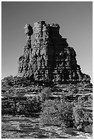 Eternal Flame, late afternoon. Canyonlands National Park ( black and white)