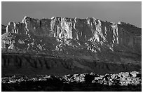 Cliffs from Sunset Point, sunset. Capitol Reef National Park ( black and white)
