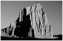 Temple of the Sun, sunrise, Cathedral Valley. Capitol Reef National Park ( black and white)