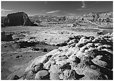 Lower South Desert. Capitol Reef National Park, Utah, USA. (black and white)