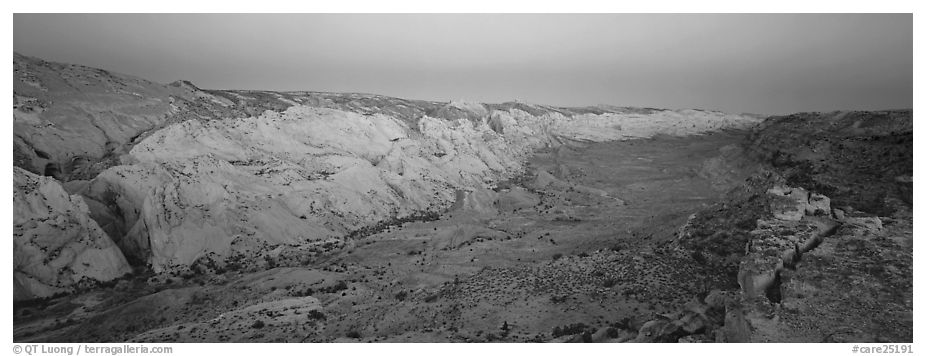 Waterpocket fold in pastel hues at dawn. Capitol Reef National Park (black and white)