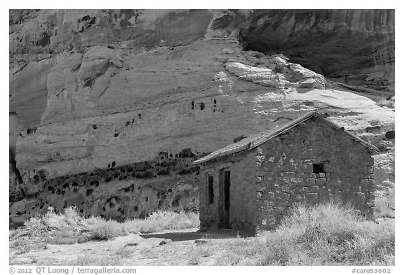 Behunin Cabin. Capitol Reef National Park (black and white)