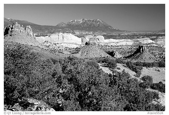 Waterpocket Fold from  Burr trail, afternoon. Capitol Reef National Park, Utah, USA.