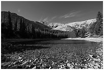 Snake range and Teresa Lake. Great Basin National Park ( black and white)