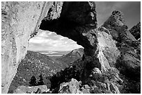 Lexington Arch, afternoon. Great Basin National Park, Nevada, USA. (black and white)