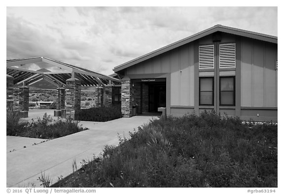 Great Basin Visitor Center. Great Basin National Park (black and white)