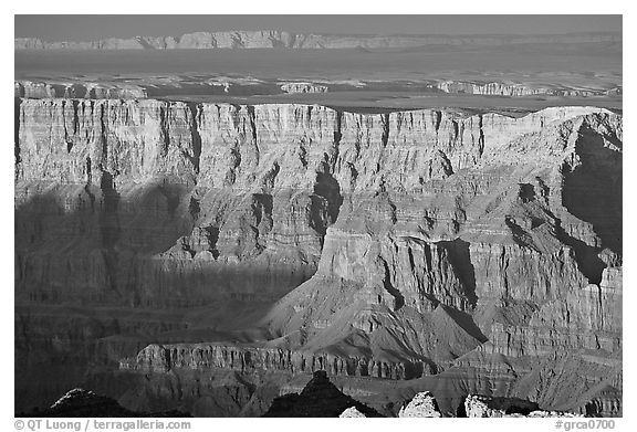 Desert View, sunset. Grand Canyon National Park (black and white)