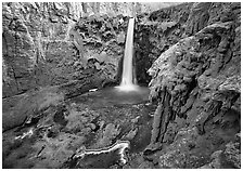 Mooney falls, Havasu Canyon. Grand Canyon National Park ( black and white)