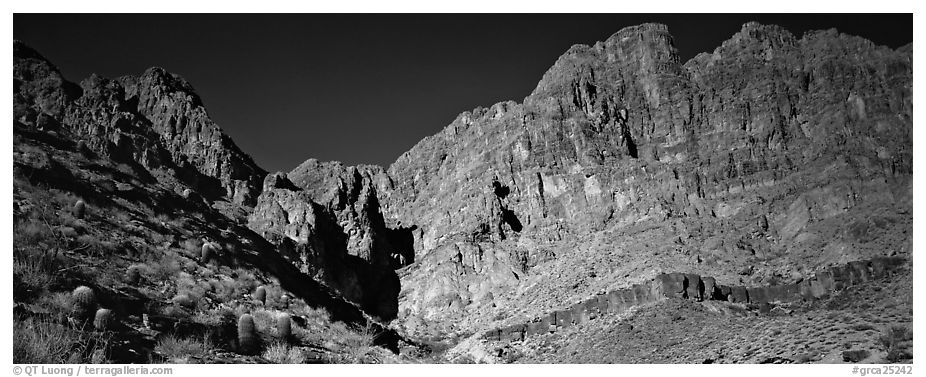 Towering cliffs. Grand Canyon  National Park (black and white)