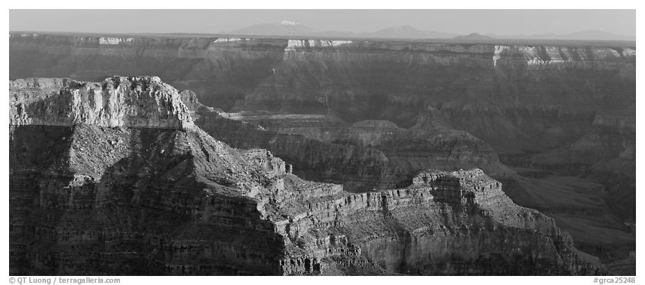 Landscape from Point Sublime. Grand Canyon National Park (black and white)