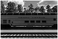 Grand Canyon railway. Grand Canyon National Park ( black and white)