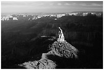 Mount Hayden from Point Imperial, late afternoon. Grand Canyon National Park ( black and white)