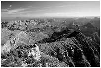View from Point Imperial, morning. Grand Canyon National Park ( black and white)